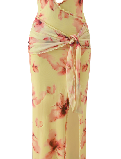 ALLEGRA MAXI DRESS - YELLOW WATERCOLOUR FLORAL